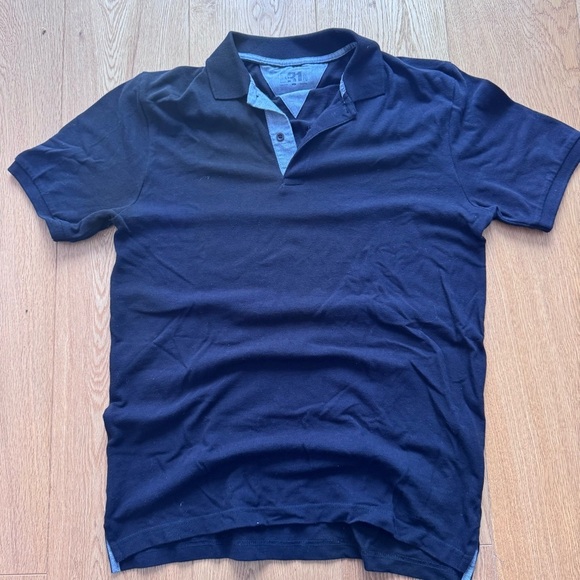 SIMONS LE 31 Men's Black Organic Cotton Polo Shirt - M - Picture 4 of 11